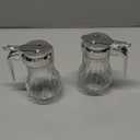 2Pcs 8oz Syrup Dispenser Honey Pot Glass Honey Dispenser Jar, Maple Syrup Dispenser, Honey Container, Commercial Quality With Handle Honey Dispenser for Home Kitchen Storage (2, Twill weave 2 Pack)