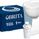 Brita Everyday Standard Water Filter Pitcher with SmartLight Filter Change Indicator, Reduces Copper, Cadmium and Mercury Impurities, Includes 1 Filter, BPA-Free, Lasts 2 Months, 10-Cup, Bright White