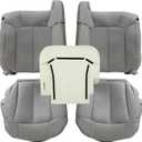 Driver & Passenger Side Bottom & Top Lean Back & Foam Cushion Covers Gray #122 922 Compatible with Chevy Silverado GMC Sierra Chevy Tahoe Suburban 1999 2000 2001 2002