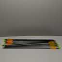 GPP 28-inches Fiberglass Archery Target Arrows - Practice Arrow or Youth Arrow for Recurve Bow (12 Black Arrows)