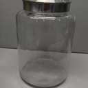 Anchor Hocking 2.5 Gallon Montana Glass Jar with Airtight Lid (2 piece, brushed silver metal, dishwasher safe)
