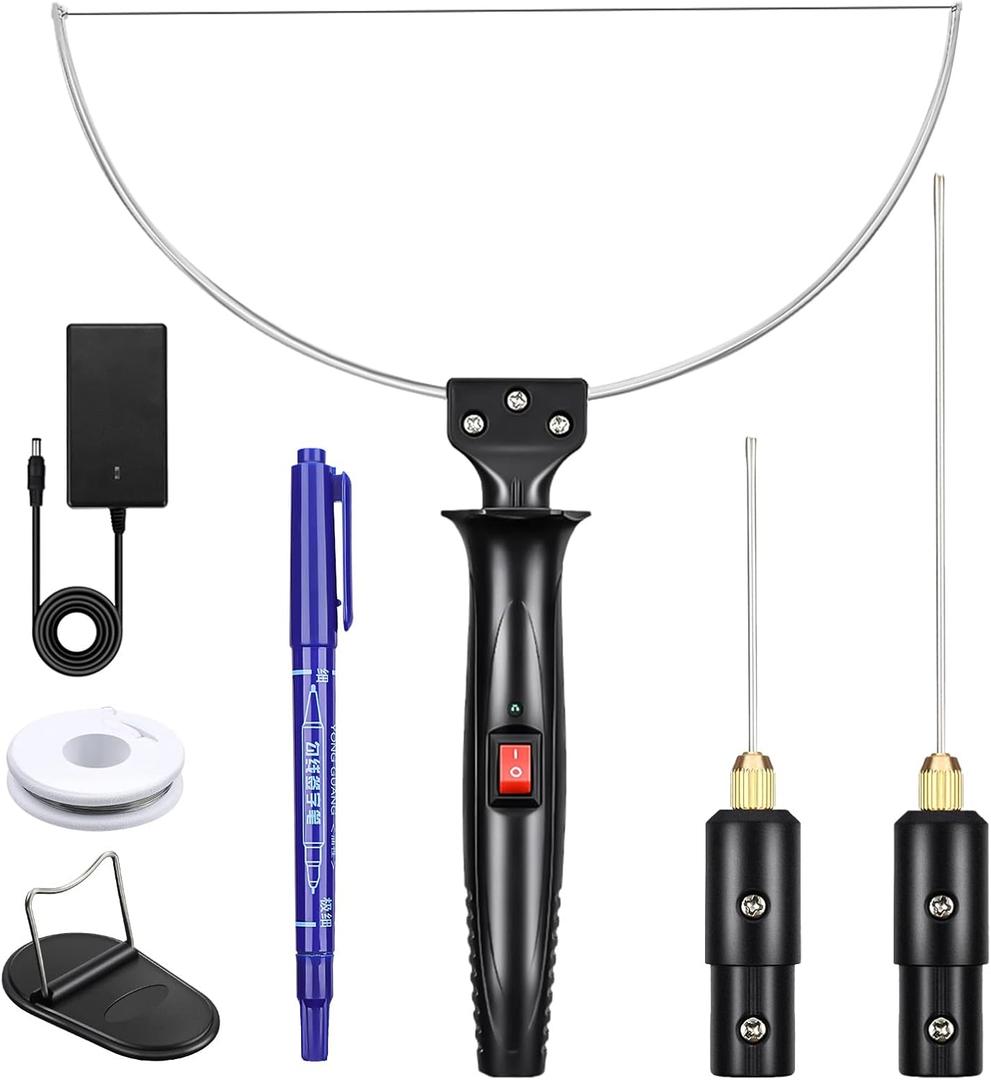 GOCHANGE 3 in 1 Foam Cutter Electric Styrofoam Cutting Tool, 100-240V / 18W Hot Knife Cutting Tool Foam with Electronic Adaptor for Small Cutting Project, DIY Craft, Foam Carving