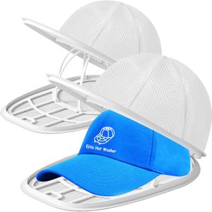 Eiito Hat Washer Cage Hats Cleaner, Hat Washer for baseball caps for Washing Machine or Dishwasher, Ball Cap Washer Frame for Flat & Curved Hats.2-Pack, White