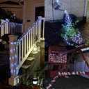 YEGUO 4 Pack White Solar Fairy Lights, Each 33ft 100 LED Christmas Lights Outdoor Waterproof, 8 Modes Sliver Wire Solar String Lights