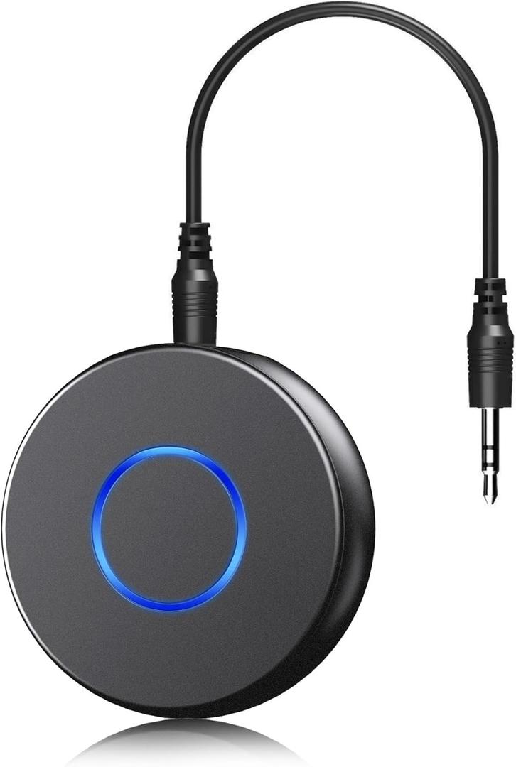 SONRU Bluetooth Aux Adapter for Car, Wireless Audio Receiver, Portable HandsFree Kit with RCA AUX 3.5mm for Home/Car Stereo Music Streaming Sound System