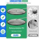 24" Unbreakable PC Convex Mirror with Adjustable Bracket - Vision up to 35 FT, Ideal for Driveway, Large Road, Garage Blindspots & Traffic Safety