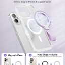 andobil [2026 Unrivaled Stability] Magnetic Phone Grip Holder for MagSafe Ring Stand Holder Kickstand Compatible with MagSafe Accessories for iPhone 17 Air 16 Pro Max Plus 15 14 13 12&Android, Purple