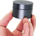 Portable Daily Pill Case, Heavy Duty Aluminum Alloy Round Pill Box, Waterproof Travel Pill Organizer, Pocket Purse Medicine Vitamin Holder EDC Container for Outdoor Camping Working (Large, Gray)