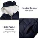 Baby Girls Boys Winter Coat Warm Fleece Jacket for Toddler Kids 6M-12M (Black)