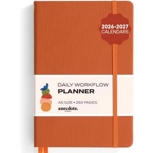 Anecdote 2026-2027 Planner: A Monthly, Weekly & Daily Planner with Calendar | 8.5" x 5.2" | Hardcover To-Do List Organizer, Planning Your Success, Start Anytime, Achieve Productivity Goals (Nutmeg)