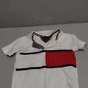 Tommy Hilfiger Boys' Short Sleeve Fashion Polo Shirt, Button Closure, Soft & Comfortable (5, Gary White)