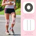 Foilswirl 1 Pcs Kids Knee Brace with Side Stabilizers Patella Gel Pads Adjustable Straps Youth Child Knee Brace Support for Meniscus Tear Sports, Meniscus Tear (Pink)
