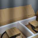 Bdor 2 Pack Lanterns Decorative - 27.5in New Zealand Pine Lanterns Decorative with Flameless Pillar Candles, Decorative Lanterns for Home Decor, Indoor Outdoor, Front Porch, Garden, Farmhouse Style (Large)