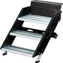 Lippert Components - 791572 Solid Step Triple Step for RV and Travel Trailer Entry Doorway Black 26-inch