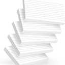 250 Count White Index Cards 3x5 Inch - 180gsm Heavyweight Flash Card (50 Sheets Each), Durable & Portable Note Taking for Students, Teachers, Study Flashcards for Office Home School Supplies