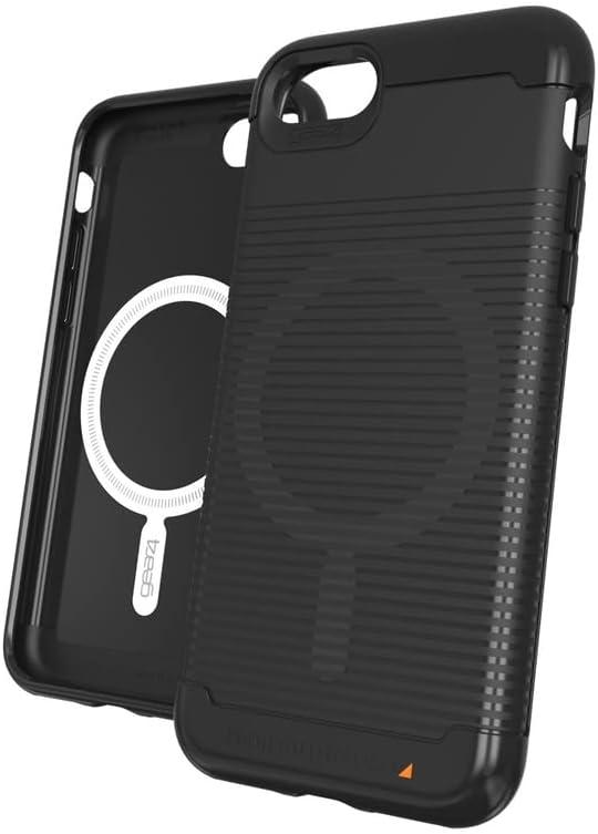 Gear4 ZAGG Havana Snap Case for iPhone SE2022  MagSafe Compatible  Advanced Impact Protection, Integrated D3O Technology,  Reinforced Top, Bottom, Corners, Black