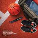 SPORTBIT Ball Pump for Sports Balls - Push & Pull Inflating System - Hand Pump for All Exercise Balls - Volleyball Pump, Basketball Inflator, Football & Soccer Ball Air Pump - Goes with 5 Needles Set (Black)