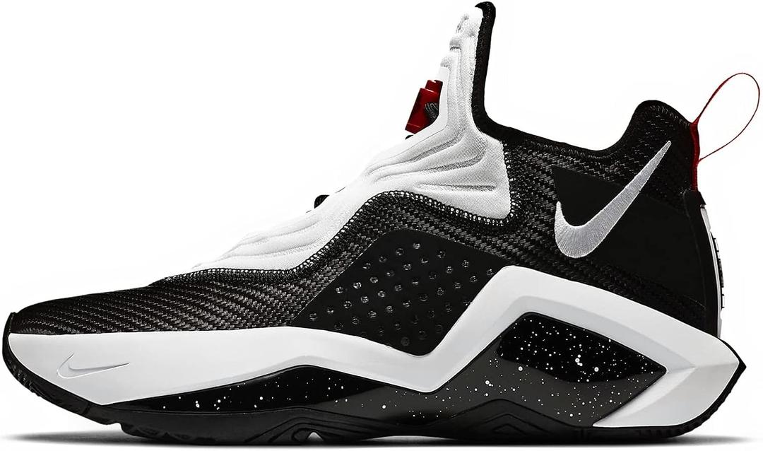 Nike Mens Lebron Soldier XIV 14 Basketball Shoes (Black/ White-University Red, 12)