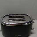 Mueller Retro Toaster 2 Slice with 7 Browning Levels and 3 Functions: Reheat, Defrost & Cancel, Stainless Steel Features, Removable Crumb Tray, Under Base Cord Storage, Black