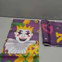 Mardi Gras Door Banner Porch Signs Decoration New Orleans Front Door Wreath Welcome Banner Hanging Decoration Yard Sign for Indoor/Outdoor Carnival (Red)