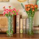 7pcs Glass Cylinder Vases for Centerpieces - 10 Inch Tall Glass Vases for Flower, Clear Flower Vase Bulk Floating Candle Vase for Table Centerpiece Wedding Home Decor