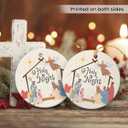 4 x 2026 Nativity Scene Christmas Ornaments for Christmas Tree - Catholic Faith Idea Gifts, Christian Ornaments Keepsake, Religious Gifts for Women, Family, Friend Jesus Birthday