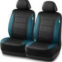 Road Comforts Leather Seat Covers, Breathable Car Seat Covers Front Seat for Men,Airbag Compatible, Automotive Seat Covers Set Universal Fit Most Cars,Vans,Truck,SUV