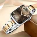 wipalor Metal Stainless Steel Band Fit iPhone Watch Bands for Women 42mm 41mm 40mm 38mm, Thin Slim iWatch Bands for Women Cute Band for Apple Watch Bands Series 11 10 9 SE 8 7 6 5 4 3-Silver/Gold
