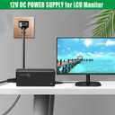 12V 5A Monitor Power Supply Cord, AC 100-240V to DC 12V 5A 60W Power Adapter, Compatible with 12Volt AOC Monitors 16 20 22 23 24 27 inch and Dell 22 23 24 27 inch, Replacement AC/DC Adapter.