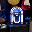 Victrola Redding Tabletop Bluetooth Jukebox with Built-In Speaker, 3.5mm Aux and RCA Output, Classic 50's Retro Design, Color-Changing LED Light, AM/FM Radio, Wireless Music Streaming