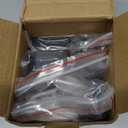 4 Pack Stocking Holders for Mantle for Christmas Decorations,2 in 1 Mantle Garland Holder for Hanging Christmas Stockings, No Drilling Required & Adjustable Garland Hanger, Metal(Black)