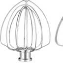 Stainless Steel Accessories for KitchenAid 4.5-5 Qt Tilt Head Stand Mixer, Includes 6 Wire Whisk, Flat Beater, Dough Hook for KitchenAid, Dishwasher Safe and Heavy Duty, Fits for KSM45, KSM150