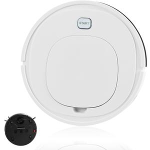 Robot Vacuum and Mop, Vacuum Robot mop Advanced Obstacle Avoidance, Aspiradora Robot Slim Design, Ideal for Pet Hair, Hard Floor,Carpet (White)