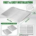 29" x 24" Shed Ramp, Heavy-Duty Shed Ramp for Riding Mower, Anti-Slip Punch Plate for Lawn Care, ATV, Motorcycles, Garages & Barns, 1500 Lb Capacity