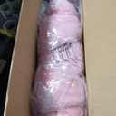 Kokel Lazy Chair with Folding Ottoman,Living Room Chairs (Pink-1119)