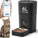 PAPIFEED Automatic Cat Feeder, 6L Smart WiFi Cat Food Dispenser with App Control, Bluetooth-Assisted Setup, Stainless Steel Bowl, Anti-Clog Design Timed Feeder with Dry Food, Pet Feeder for Cat/Dog
