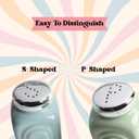 50s Retro Stoneware Salt and Pepper Shakers Set