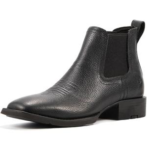 SUREWAY Mens Western Chelsea Cowboy Boots for Men Square Toe,Rugged Slip-On Work/Casual/Dress Boots for Men,Comfort Slip Resistant Ankle Leather Boots, 10.5