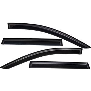 Lightronic Extra Durable Outside-Mount Auto Vent Window Visor, Fits 2015-2024 Ford Edge, UV Protection Rain Guard, Original Wind Deflector, No-Drill Easy Install, Dark Smoke, 4-Pcs