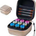 Insulin Fridge Holder Storage Case Insulin Vial Protector Holder peptide storage case fridge Fits Standard 10ml U-100 Vials,Gold (9 Slots)