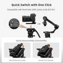 Cayer Monopod Camera Stand, Carbon Fiber Telescopic Monopods Kit with Video Fluid Head and Folding Support Base, 1 Extra Sliding Plate, for DSLR Video Cameras & Camcorders, CF34, 72 Inch