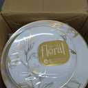 Floral Antique 24 Lunch Plates (7") & 12 Dinner Plates (10"), 4/32 Count