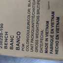 Plank+Beam 60 Inch Dining Bench for Dining Room, Bench for 72 Inch Table Kitchen Dining Seat, Wooden Outdoor Bench, Solid Wood Entryway Bench, Black Wirebrush