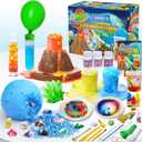 UNGLINGA 50+ Science Lab Experiments Kit for Kids, STEM Activities Educational Scientist Toys Gifts for Boys Girls Chemistry Set, Gemstone, Volcano Eruption