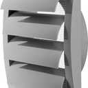 Repa Market ABS Plastic Gray 6 Inch Dryer Vent Cover Outside, 6 Inch Exhaust Vent Cover with Flaps and Insect Screen for Walls or Ducting, Outside Vent Covers for House, Kitchen, Exterior Wall Vent