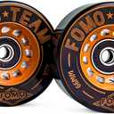 FOMOTEAM Roller Speed Skate Wheels Racing Wheels 66mm38mm Outdoor or Indoor with ABEC-9 Bearings 82A (Set of 8) (BLACK-BROWN)