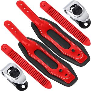Soulchen 2 Pcs Snowboard Bindings Ankle Straps Replacement Black 11 x 3 Inches Ski Board Ankle Straps Snowboard Bindings Tool for Ski Boot Tool Skiing Skateboard Universal Accessories