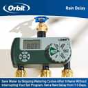 Orbit Programmable Digital Hose Watering Timer - 3 Outlet - Battery Powered - with LCD Screen - Built-in Rain Delay - Water-Resistant - 56082