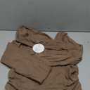 ANRABESS Womens One Off Shoulder Shirts Long Sleeve Going Out Crop Tops Ruched Tight Casual Blouse 2025 Trendy (X-Large, Khaki)