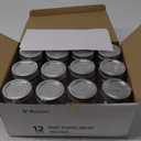 Novelinks 16 OZ Clear Plastic Mason Jars with Airtight Lids - Silver (12 PACK) for Kitchen & Household Storage